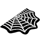 Spider Bathroom Rugs, Black Spiderweb Bath Mat for Halloween Decor, Gothic Spider Area Rug, Spider Rug Non-Slip Tufted Mats for Front Door, Living, Bedroom, Kids' Room