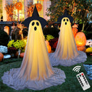 Spooky Ghost String Lights – 2-Pack Halloween Decorations with Remote Control for Indoor & Outdoor Use
