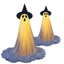 Spooky Ghost String Lights – 2-Pack Halloween Decorations with Remote Control for Indoor & Outdoor Use