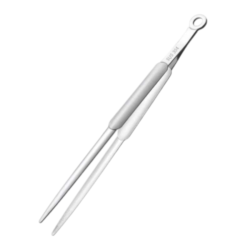 Stainless Steel Fine Tongs - Silver