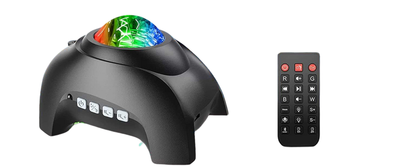 Star Projector LED Night Light Galaxy Aurora Projector with Bluetooth Speaker and Remote Black
