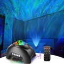 Star Projector LED Night Light Galaxy Aurora Projector with Bluetooth Speaker and Remote Black