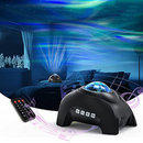 Star Projector LED Night Light Galaxy Aurora Projector with Bluetooth Speaker and Remote Black