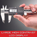 Starrett Stainless Steel Electronic Slide Caliper | LCD Display, Fine Adjustment Thumb Wheel, in/mm Conversion, EC799A-6/150