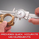 Starrett Dial Caliper, Adjustable Bezel, 0-6" Range, .001" Grad