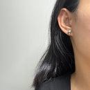 Sterling Silver Skull Stud Earrings – Creepy Halloween Accessory for Men & Women