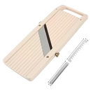 Super Standard Mandoline Slicer with Stainless Steel Blades, Almond