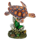 Penn-Plax Swimming Sea Turtle Decor - for Aquarium Fish Tank - Resin Decoration, Small (RR1104)