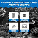 Penn-Plax Swimming Sea Turtle Decor - for Aquarium Fish Tank - Resin Decoration, Small (RR1104)