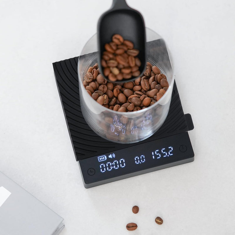 TIMEMORE Basic Mini Coffee Scale – Ultra-Thin Digital Scale with Timer for Espresso & Pour Over