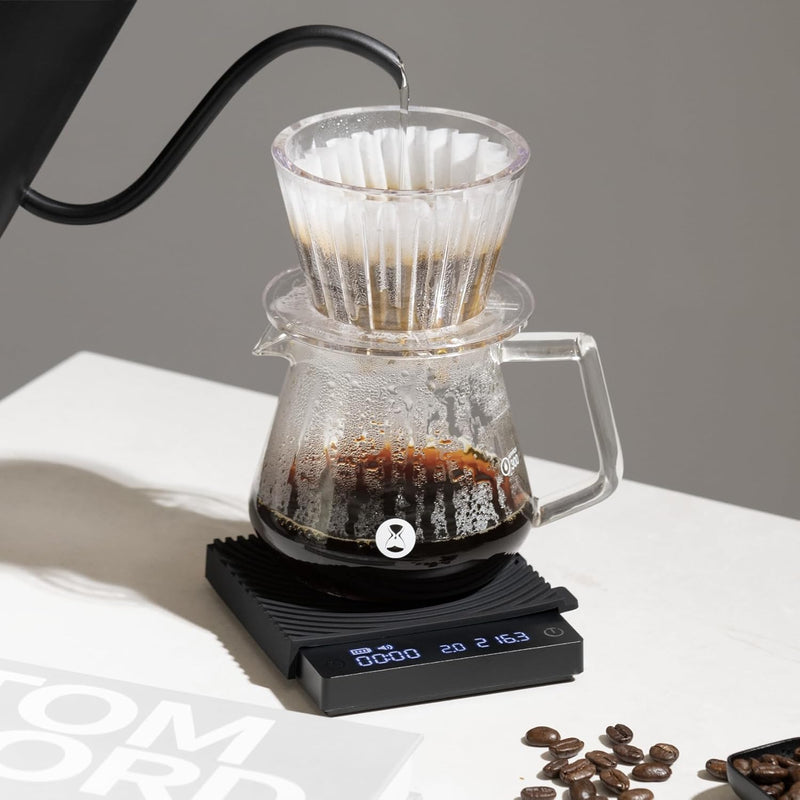 TIMEMORE Basic Mini Coffee Scale – Ultra-Thin Digital Scale with Timer for Espresso & Pour Over