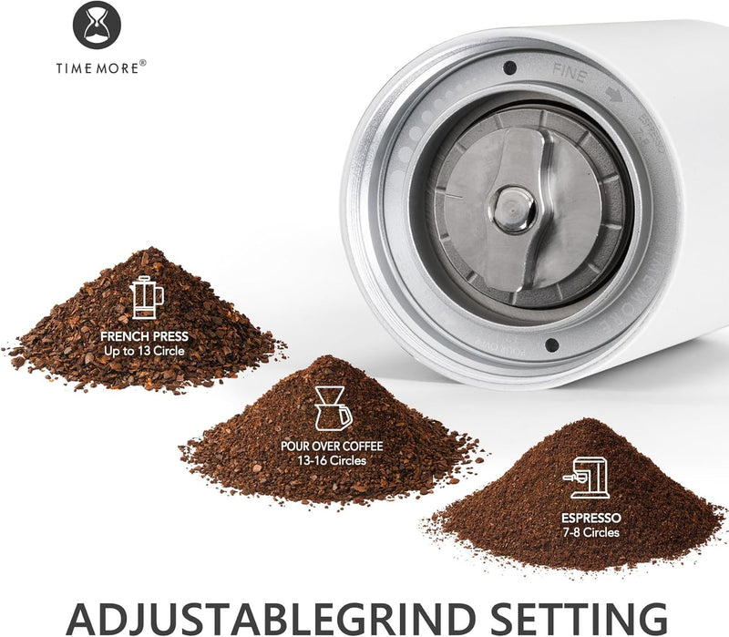 TIMEMORE Chestnut C3S Manual Coffee Grinder with CNC Stainless Steel Conical Burr Capacity 25g