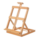 MEEDEN Heavy-Duty Tabletop Studio H-Frame Wooden Easel- Solid Beech Wood Adjustable Artists Desktop Wood Easel Table for Artist, Beginners & Teens- Holds Canvas Art up to 23" High