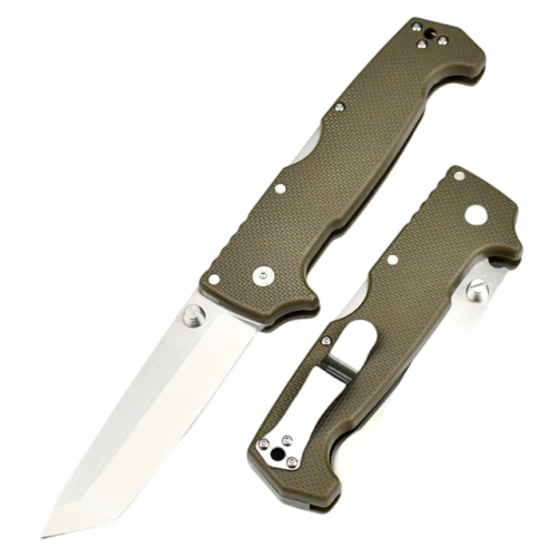 Tactical Folding Knife with Pocket Clip - Brown