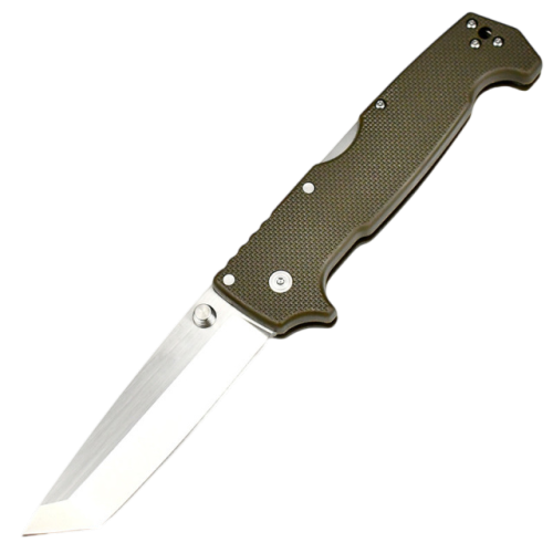 Tactical Folding Knife with Pocket Clip - Brown