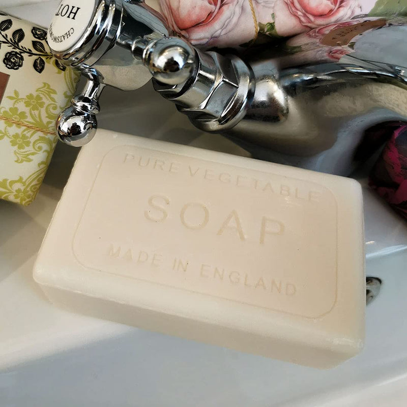 The English Soap Company Anniversary Wrapped Soap Bar, 190g - Indian Sandalwood Scented Shea Butter, Moisturising Body Soap