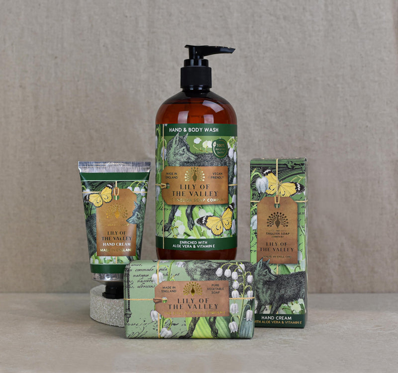 The English Soap Company Anniversary Wrapped Soap Bar, 190g - Lily of the Valley Scented Shea Butter, Moisturising Body Soap