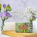 The English Soap Company Anniversary Wrapped Soap Bar Lily Shea Butter Soap Bar Moisturising Soap Bar for Face and Body Lily of the Valley Scent 190g