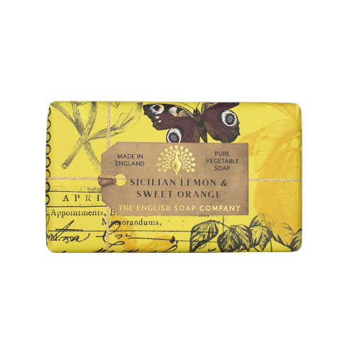 The English Soap Company Anniversary Wrapped Soap Bar Citrus Shea Butter Moisturising Soap 190g