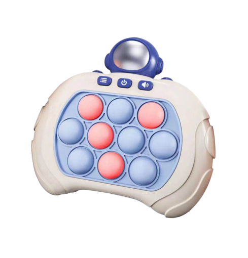 Travel astronaut designed quick push game console
