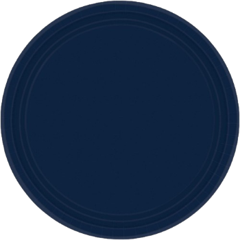 True Navy Round Paper Plates  (Pack Of 20)