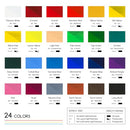MEEDEN Gouache Paint Tube Set: 24 x 12ml (0.4 oz) Colors Art Paint