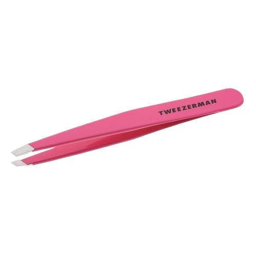 Tweezerman Slant Tip Eyebrow Tweezer Stainless Steel Pink