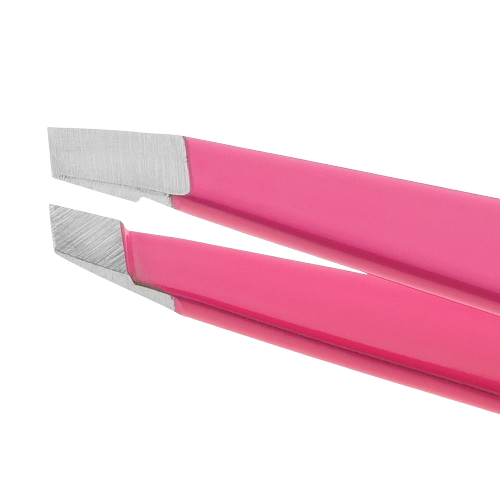 Tweezerman Slant Tip Eyebrow Tweezer Stainless Steel Pink