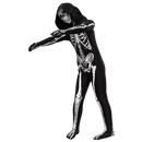 Unisex Black & White Scary Halloween Jumpsuit – Skeleton-Inspired Costume for Cosplay & Parties