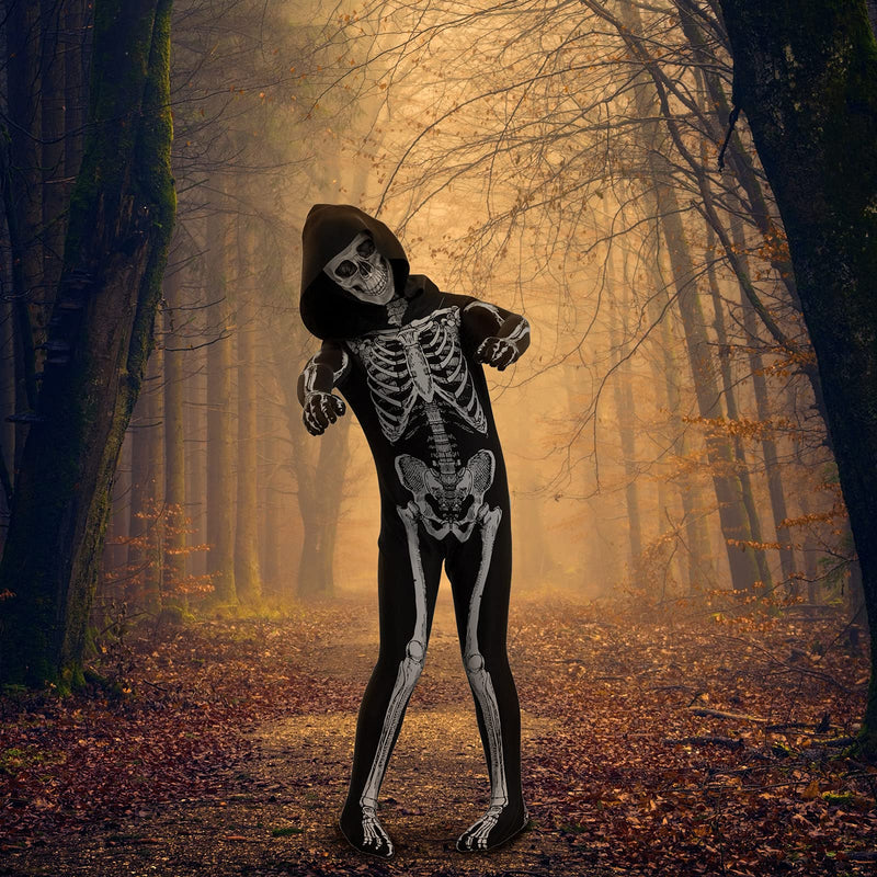 Unisex Black & White Scary Halloween Jumpsuit – Skeleton-Inspired Costume for Cosplay & Parties