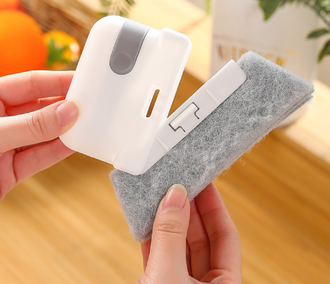 Versatile Handheld Cleaning Brush for Doors, Windows & Kitchen - Easy-to-Use Groove and Crevice Tool