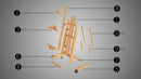 MEEDEN Versatile Studio H-Frame Easel - All Media Adjustable Beech Wood Studio Easel, Painting Floor Easel Stand, Movable and Tilting Flat Available, Holds Canvas Art up to 77"