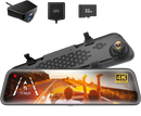 WOLFBOX G840S 12" 4K Mirror Dash Cam – Dual View Backup Camera with GPS & Night Vision
