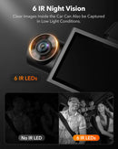 WOLFBOX i07 3-Channel 4K Dash Cam – Complete Vehicle Coverage with Night Vision