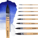 MEEDEN Watercolor Brushes Professional - 9 Pack Synthetic Squirrel Hair Artist Paint Brushes Set with Beech Wood Handle Great for Artists Hobbyists