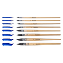 MEEDEN Watercolor Brushes Professional - 9 Pack Synthetic Squirrel Hair Artist Paint Brushes Set with Beech Wood Handle Great for Artists Hobbyists