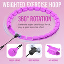 Weighted Hula Circle Hoops for Adults Weight Loss, Infinity Fitness Hoop Plus Size 47 Inch, 24 Detachable Links, Exercise Hoop Suitable for Women and Beginners