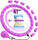 Weighted Hula Circle Hoops for Adults Weight Loss, Infinity Fitness Hoop Plus Size 47 Inch, 24 Detachable Links, Exercise Hoop Suitable for Women and Beginners