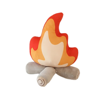 WeightedPlush Funny Campfire Plush Toys, Soft Simulation Bonfire Stuffed Plushies Doll Fake Fire Firewood Plush Pillow for Outdoor Camping Room Decor Kids Pleasantly Surprised Gifts