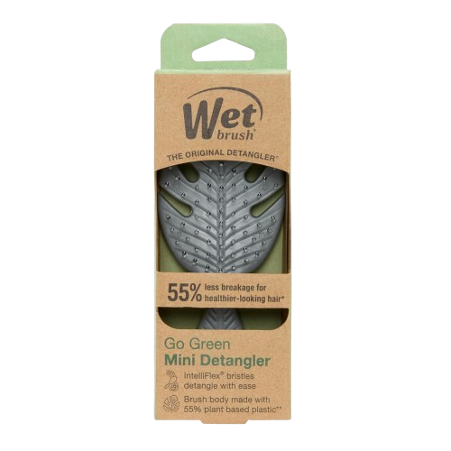 Wet Brush Go Green Mini Detangler Brush Grey for Unisex Hair