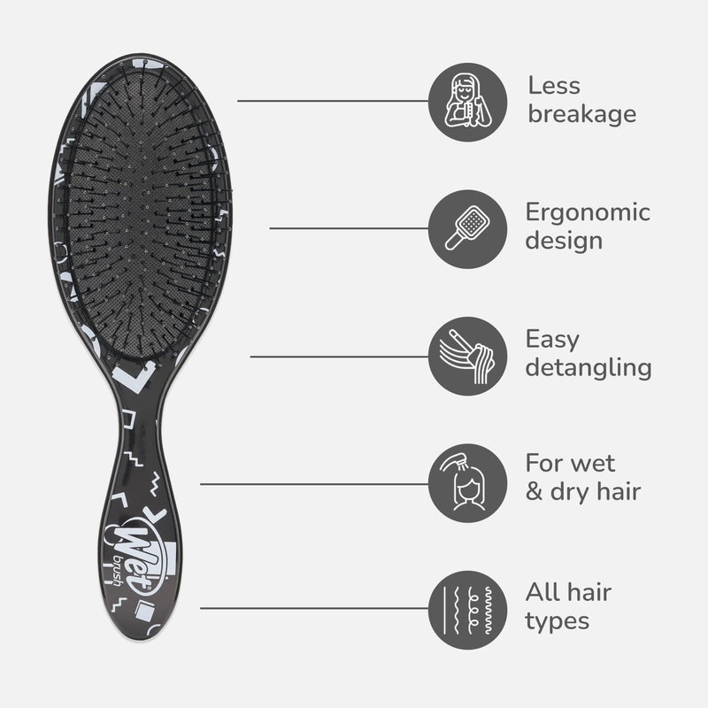Wet Brush Hair Brush Checker Print Original Detangler with Ultra-Soft IntelliFlex Bristles