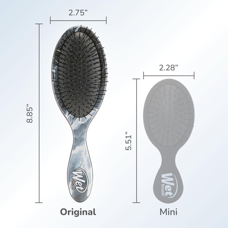 WetBrush Original Detangler Hair Brush with Ultra Soft Intelliflex Bristles Metallic Marble Collection Onyx Marble