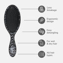 Wet Brush Original Detangler Hipster Brush Diagonal Checkers for Unisex