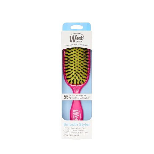 Wet Brush Shine Enhancer Brush with Soft Intelliflex and Natural Boar Bristles Pink