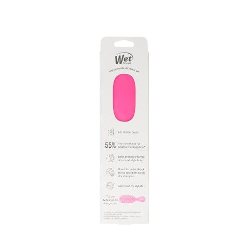 Wet Brush Shine Enhancer Brush with Soft Intelliflex and Natural Boar Bristles Pink