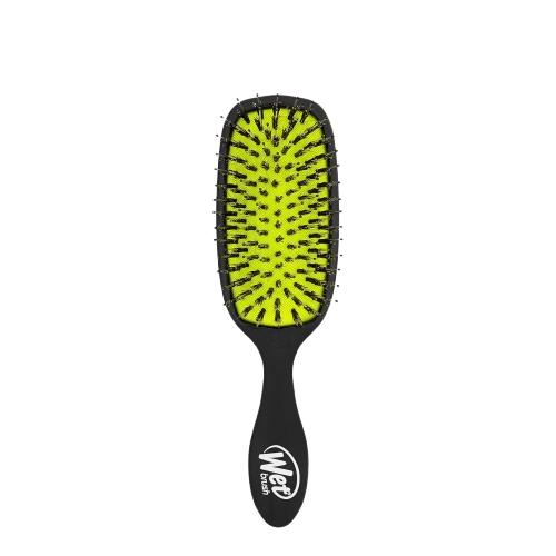 Wet Brush Shine Enhancer Paddle Hair Brush Black with Natural Boar Bristles Pain Free Detangling Brush for All Hair Types