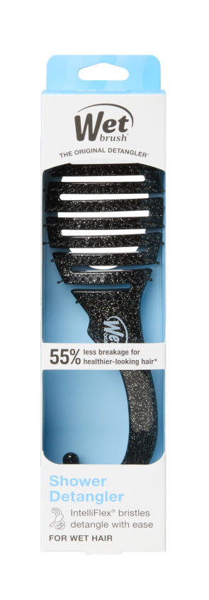 Wet Brush Shower Detangler Brush Black Glitter By For Unisex - 1 Pc Hair Brush