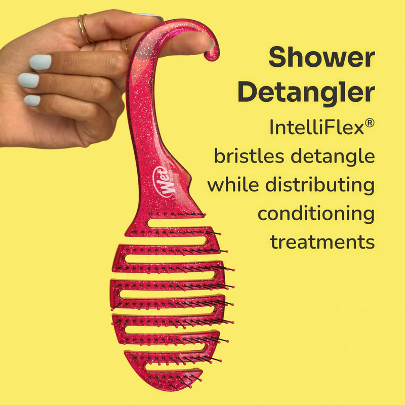 Wet Brush Shower Detangler Brush Black Glitter By For Unisex - 1 Pc Hair Brush