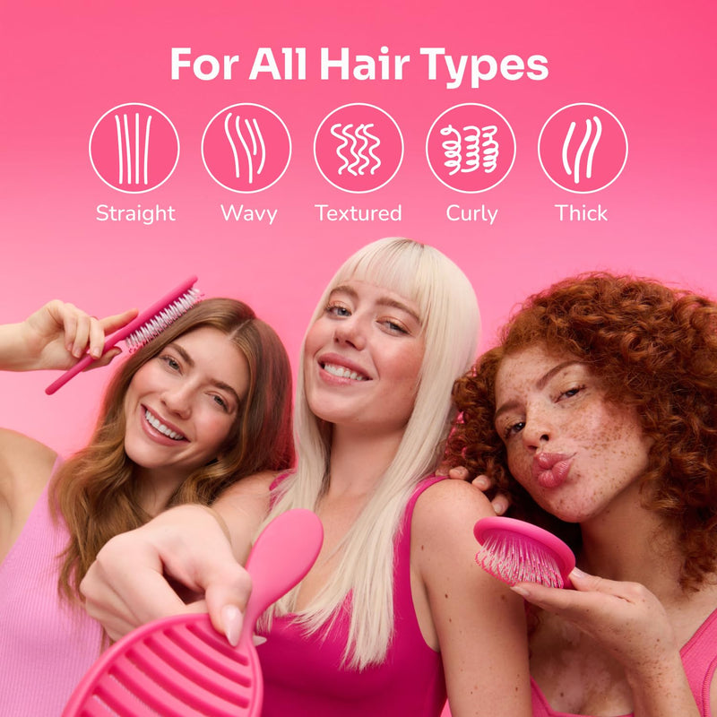 Wet Brush Shower Detangler Brush Pink Glitter By For Unisex - 1 Pc Hair Brush