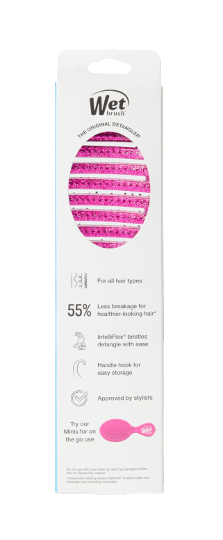 Wet Brush Shower Detangler Brush Pink Glitter By For Unisex - 1 Pc Hair Brush